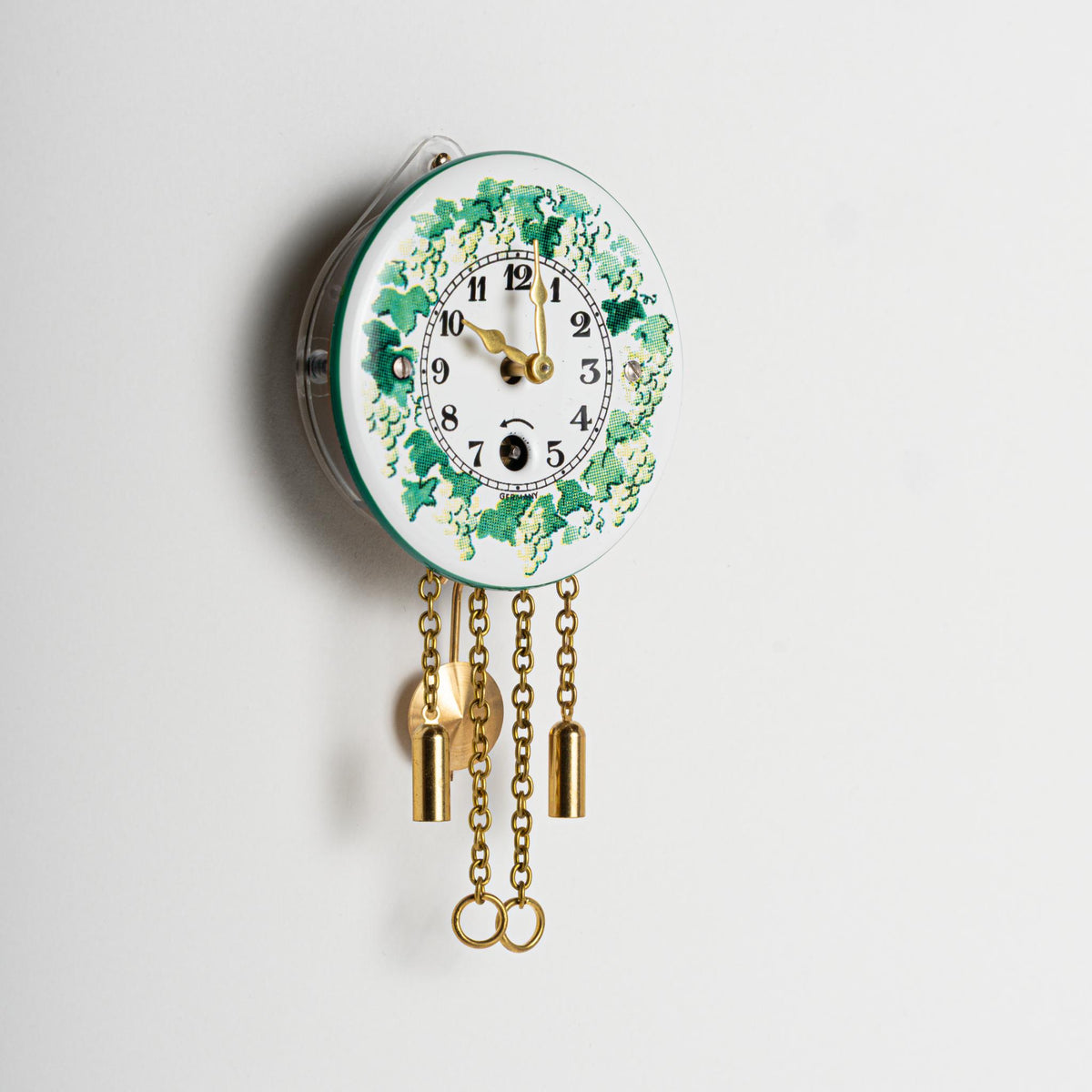Wanduhr "Weintrauben", rund Ø 64 mm, Eintagewerk