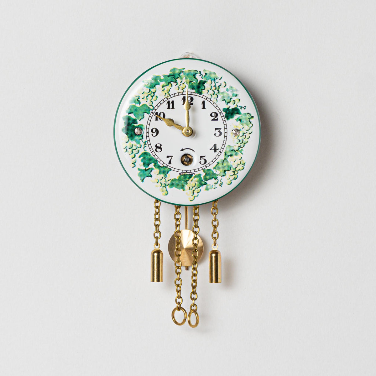 Wanduhr "Weintrauben", rund Ø 64 mm, Eintagewerk