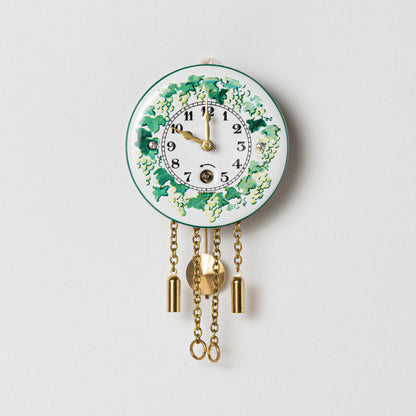 Wanduhr "Weintrauben", rund Ø 64 mm, Eintagewerk