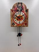 Wanduhr "Markgräflerin", Schottenschild, Holzschild, Siebentagewerk 