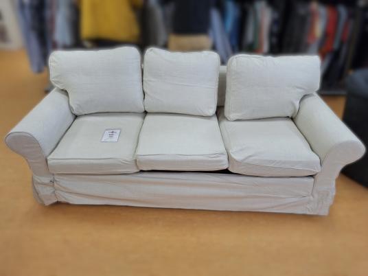 Dreisitzer Schlafsofa Weiß 
