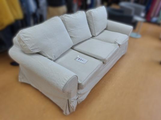 Dreisitzer Schlafsofa Weiß 
