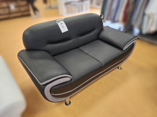 Zweisitzer Couch Schwarz 