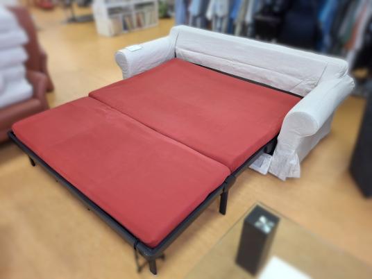 Dreisitzer Schlafsofa Weiß 