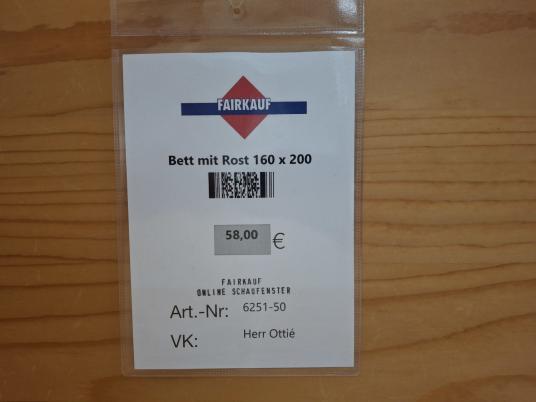 Bett mit Rost 160x200 