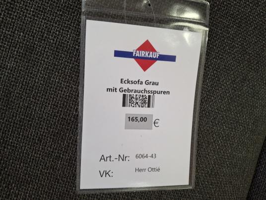 Ecksofa grau mit Gebrauchspuren 