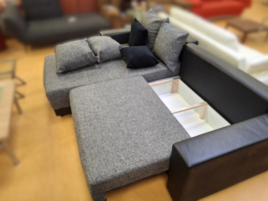 Ecksofa schwarz 