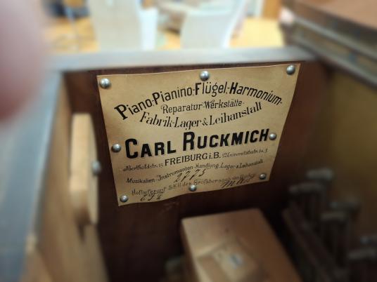 Klavier " Carl Ruckmich " 