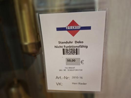 Standuhr nicht funktionsfähig 