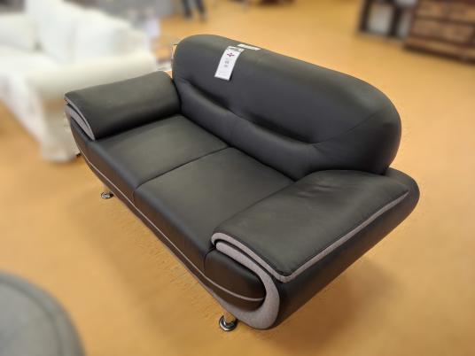 Zweisitzer Couch Schwarz 