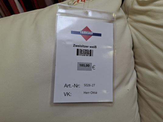 Zweisitzer weiß 