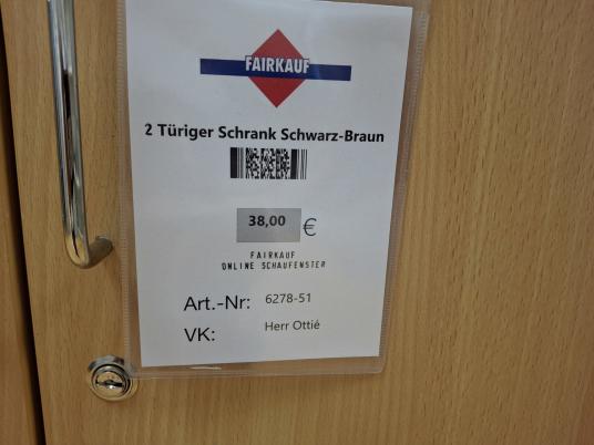 Zweitüriger Schrank Schwarz-Braun 