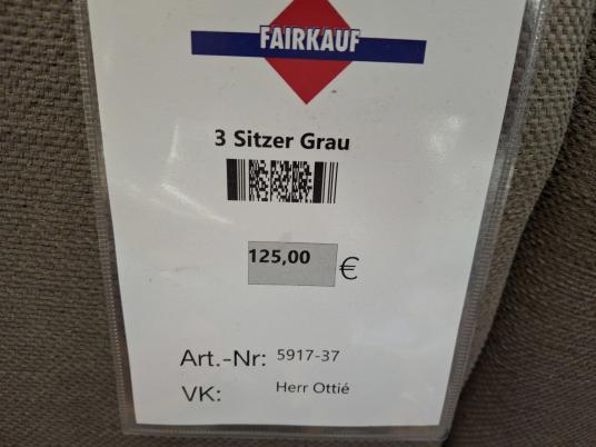 3 Sitzer Grau 