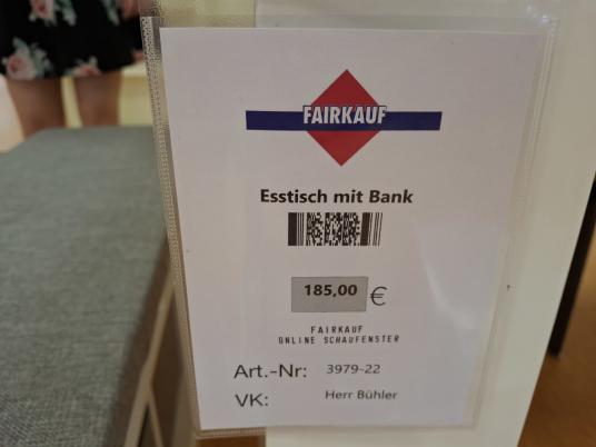Esstisch mit Bank 