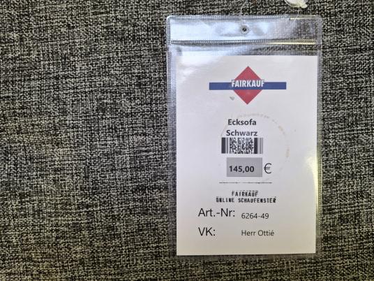 Ecksofa schwarz 