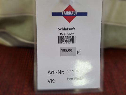 Schlafsofa Weinrot 